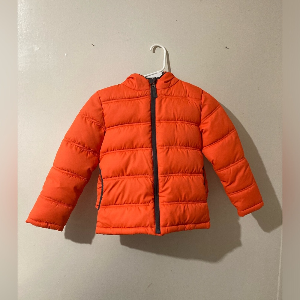 Faded Glory Kids Orange Puffer Jacket